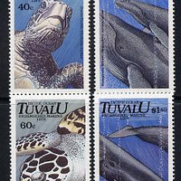 Tuvalu 1991 Endangered Marine Life perf set of 4 unmounted mint SG 605-8