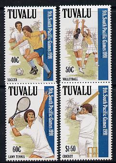 Tuvalu 1991 South Pacific Games perf set of 4 unmounted mint SG 609-12