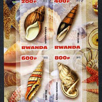 Rwanda 2013 Shells imperf sheetlet containing 4 values unmounted mint