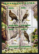 Rwanda 2013 Birds of Prey perf sheetlet containing 4 values fine cto used
