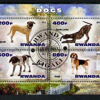 Rwanda 2013 Dogs #1 perf sheetlet containing 4 values fine cto used