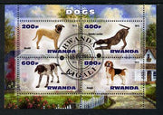 Rwanda 2013 Dogs #1 perf sheetlet containing 4 values fine cto used