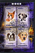 Rwanda 2013 Dogs #2 perf sheetlet containing 4 values fine cto used