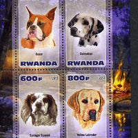 Rwanda 2013 Dogs #2 perf sheetlet containing 4 values unmounted mint
