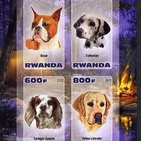 Rwanda 2013 Dogs #2 imperf sheetlet containing 4 values unmounted mint