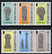 Isle of Man 1978 Europa (Sculpture) set of 6 (2 se-tenant strips of 3) unmounted mint SG 133-38