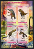 Rwanda 2013 Dinosaurs #2 imperf sheetlet containing 4 values unmounted mint