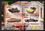 Rwanda 2013 Vintage Cars #1 imperf sheetlet containing 4 values unmounted mint