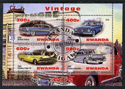 Rwanda 2013 Vintage Cars #3 perf sheetlet containing 4 values fine cto used