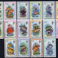 Montserrat 1981 Fish definitive set complete 16 values unmounted mint SG 490-505