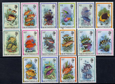 Montserrat 1981 Fish definitive set complete 16 values unmounted mint SG 490-505