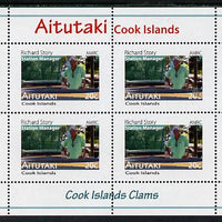 Cook Islands - Aitutaki 2013 Clams #2 perf sheetlet containing 4 x 20c values unmounted mint
