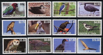Tonga 2013 Birds #1 definitive perf set of 12 values complete unmounted mint,