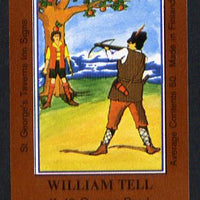 Match Box Labels - William Tell (No.16 from a series of 50 Pub signs) dark brown background, very fine unused condition (St George's Taverns)