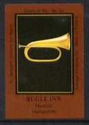 Match Box Labels - Bugle Inn (No.22 from a series of 50 Pub signs) dark brown background, very fine unused condition (St George's Taverns)