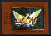 Match Box Labels - Phoenix (No.35 from a series of 50 Pub signs) dark brown background, very fine unused condition (St George's Taverns)