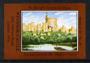 Match Box Labels - Windsor Castle (No.36 from a series of 50 Pub signs) dark brown background, very fine unused condition (St George's Taverns)