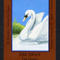 Match Box Labels - The Swan (No.42 from a series of 50 Pub signs) dark brown background, very fine unused condition (St George's Taverns)