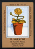 Match Box Labels - Flower Pot (No.10 from a series of 50 Pub signs) light brown background, very fine unused condition (St George's Taverns)