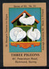 Match Box Labels - Three Pigeons (No.21 from a series of 50 Pub signs) light brown background, very fine unused condition (St George's Taverns)