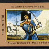 Match Box Labels - Black Dog (Pirate) (No.26 from a series of 50 Pub signs) light brown background, very fine unused condition (St George's Taverns)