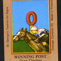 Match Box Labels - Winning Post (No.29 from a series of 50 Pub signs) light brown background, very fine unused condition (St George's Taverns)