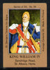 Match Box Labels - King William IV (No.34 from a series of 50 Pub signs) light brown background, very fine unused condition (St George's Taverns)