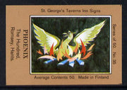 Match Box Labels - Phoenix (No.35 from a series of 50 Pub signs) light brown background, very fine unused condition (St George's Taverns)