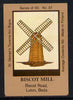 Match Box Labels - Biscot Mill (No.37 from a series of 50 Pub signs) light brown background, very fine unused condition (St George's Taverns)