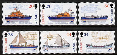 Guernsey 1999 175th Anniversary of Royal National Lifeboat Institution set of 6 unmounted mint SG 827-32