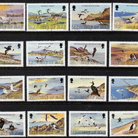 Isle of Man 1983-85 Marine Birds defnitive set of 16 values 1p to £1 unmounted mint SG 232-47