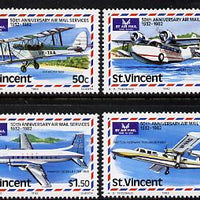 St Vincent 1982 50th Anniversary of Airmail Services set of 4 unmounted mint SG 7-2-05
