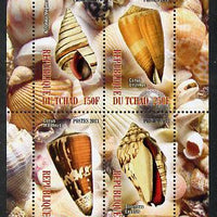 Chad 2013 Sea Shells perf sheetlet containing 4 values unmounted mint