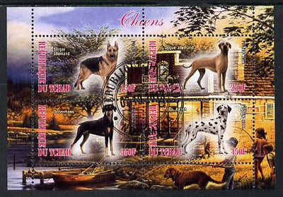 Chad 2013 Dogs #2 perf sheetlet containing 4 values fine cto used