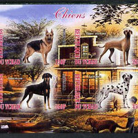 Chad 2013 Dogs #2 imperf sheetlet containing 4 values unmounted mint