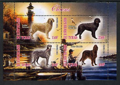 Chad 2013 Dogs #3 perf sheetlet containing 4 values unmounted mint