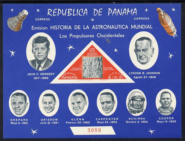 Panama 1963 History of Space imperf m/sheet unmounted mint, numbered from a limited printing unmounted mint