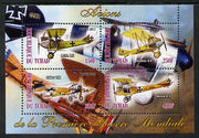Chad 2013 Aircraft of WW1 #1 perf sheetlet containing 4 values unmounted mint