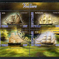 Chad 2013 Sailing Ships #2 perf sheetlet containing 4 values fine cto used