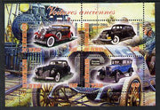 Chad 2013 Early Cars #1 perf sheetlet containing 4 values unmounted mint