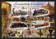 Chad 2013 Locomotives #6 perf sheetlet containing 4 values fine cto used