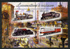 Chad 2013 Locomotives #6 perf sheetlet containing 4 values unmounted mint