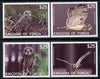 Tonga 2012 Owls (Express Mail) perf set of 4 values unmounted mint