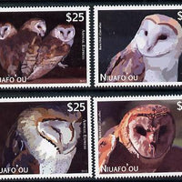 Tonga - Niuafo'ou 2012 Owls (Express Mail) perf set of 4 values unmounted mint