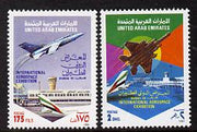 United Arab Emirates 1991 International Aerospace set of 2 unmounted mint SG 357-8