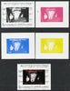 Chad 2013 The Beatles - George Harrison #4 individual deluxe sheetlet - the set of 5 imperf progressive colour proofs comprising the 4 basic colours plus all 4-colour composite unmounted mint.