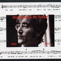 Chad 2013 The Beatles - John Lennon #1 individual imperf deluxe sheetlet unmounted mint. Note this item is privately produced and is offered purely on its thematic appeal.