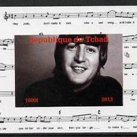 Chad 2013 The Beatles - John Lennon #3 individual imperf deluxe sheetlet unmounted mint. Note this item is privately produced and is offered purely on its thematic appeal.