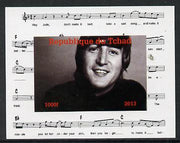 Chad 2013 The Beatles - John Lennon #3 individual imperf deluxe sheetlet unmounted mint. Note this item is privately produced and is offered purely on its thematic appeal.