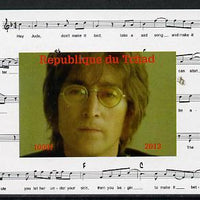 Chad 2013 The Beatles - John Lennon #4 individual imperf deluxe sheetlet unmounted mint. Note this item is privately produced and is offered purely on its thematic appeal.
